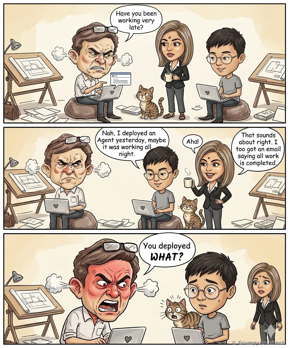 Business Software Implementation Comic GrumpyArchitect - Daily IT Comics | Software Development Humor