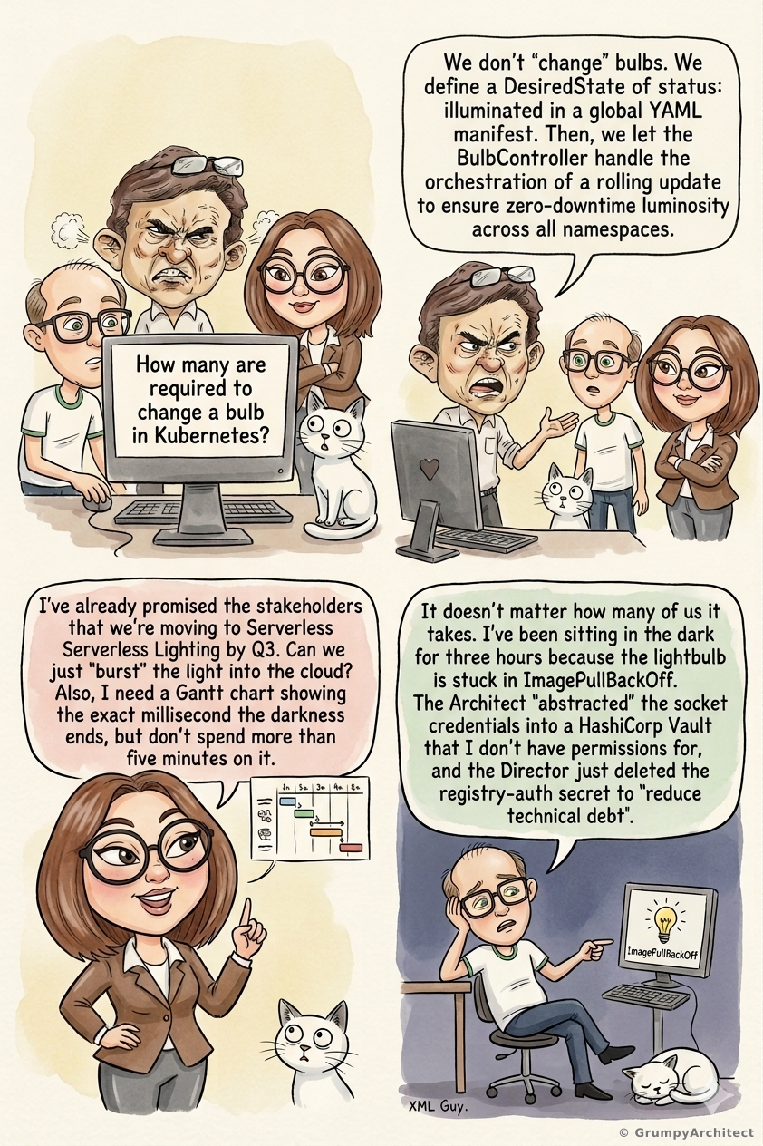 Business Software Implementation Comic GrumpyArchitect - Daily IT Comics | Software Development Humor